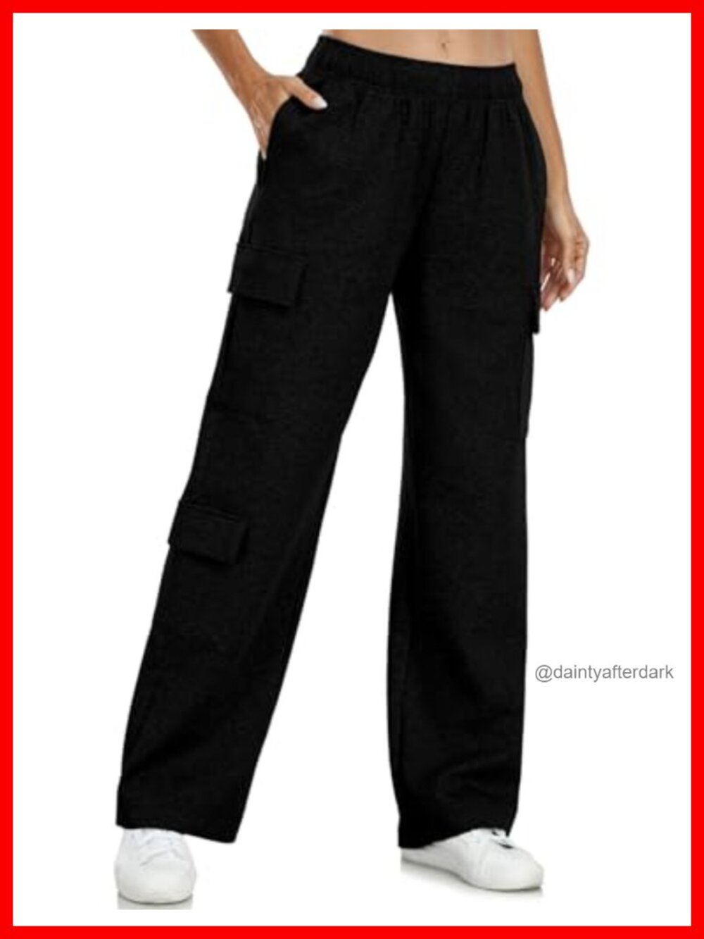 Wide Leg Cargo Sweatpants Cotton Blend Relaxed Fit Y2K